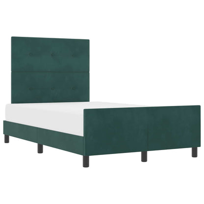 Letto a molle con testiera Verde Scuro 120 x 200 cm Velluto | homemem39