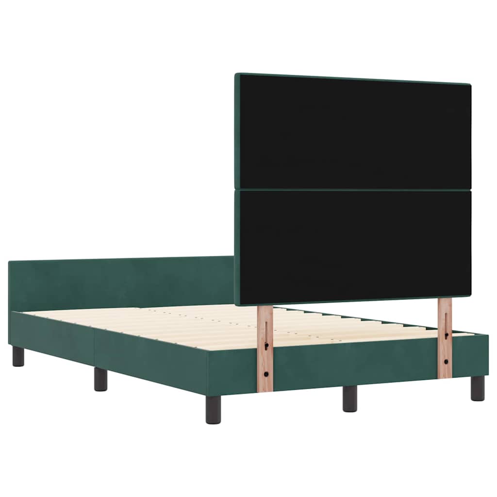 Letto a molle con testiera Verde Scuro 120 x 200 cm Velluto | homemem39