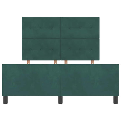 Letto a molle con testiera Verde Scuro 140 x 190 cm Velluto | homemem39