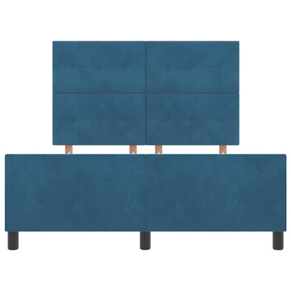 Letto a molle con testiera Blu Scuro 140 x 190 cm Velluto | homemem39