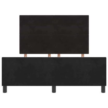 Letto a molle con testiera Nero 140 x 200 cm Velluto | homemem39