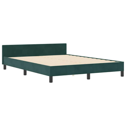 Letto a molle con testiera Verde Scuro 140 x 200 cm Velluto | homemem39