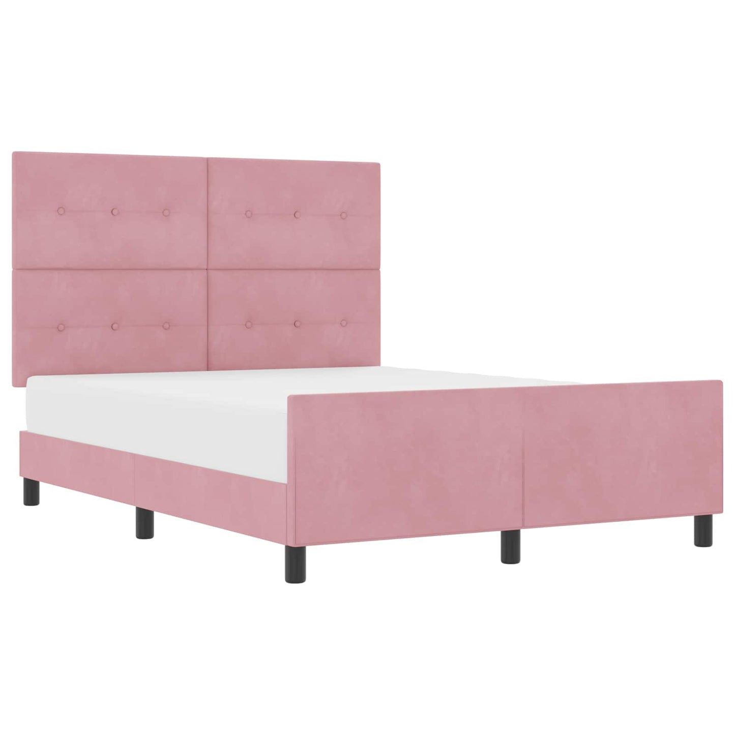 Letto a molle con testiera Rosa 160 x 200 cm Velluto | homemem39
