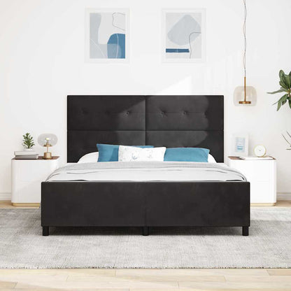 Letto a molle con testiera Nero 180 x 200 cm Velluto | homemem39