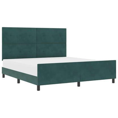 Struttura del letto Verde scuro 180 x 200 cm Velluto