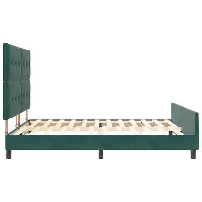 Struttura del letto Verde scuro 180 x 200 cm Velluto