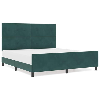Struttura del letto Verde scuro 180 x 200 cm Velluto