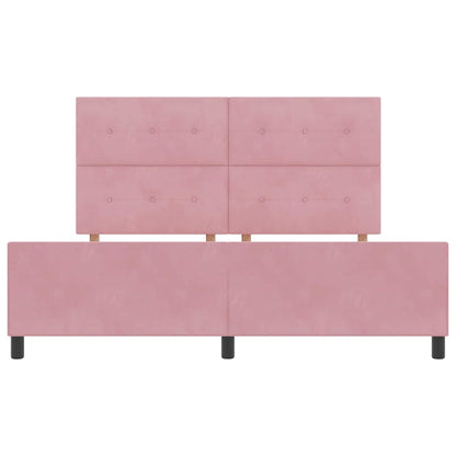 Letto a molle con testiera Rosa 180 x 200 cm Velluto | homemem39