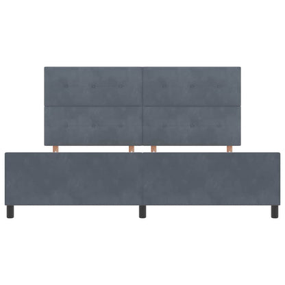Struttura del letto Grigio scuro 200 x 200 cm Velluto - homemem39