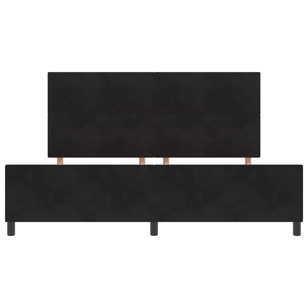Struttura del letto con testiera Nero 200 x 200 cm Velluto - homemem39