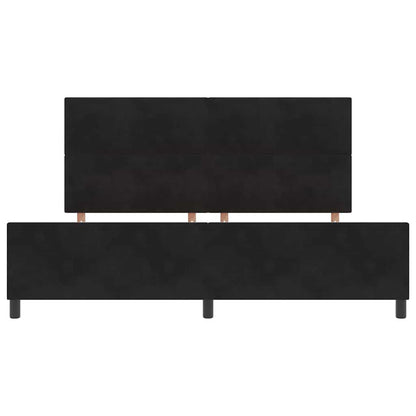 Struttura del letto con testiera Nero 200 x 200 cm Velluto - homemem39