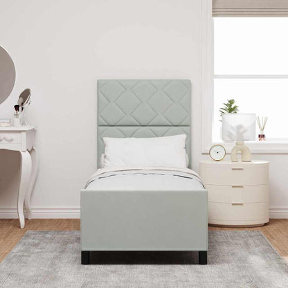 Struttura del letto Grigio chiaro 80 x 200 cm Velluto - homemem39