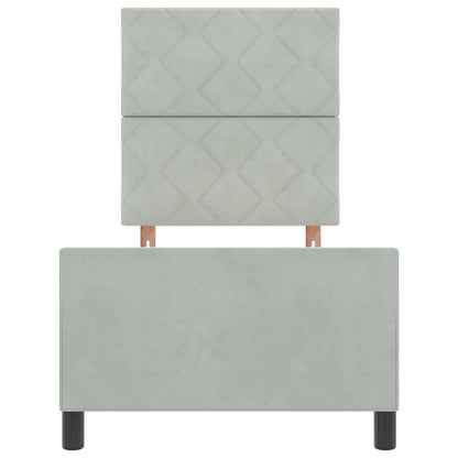 Struttura del letto Grigio chiaro 80 x 200 cm Velluto - homemem39