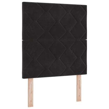 Letto a molle con testiera Nero 80 x 200 cm Velluto | homemem39