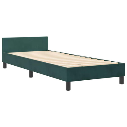 Struttura del letto Verde scuro 80 x 200 cm Velluto