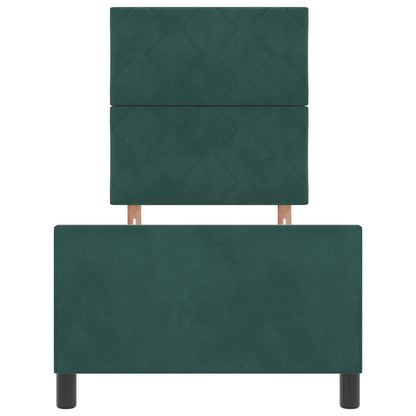 Struttura del letto Verde scuro 80 x 200 cm Velluto