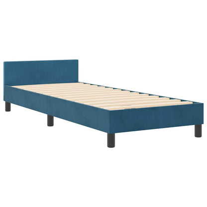 Letto a molle con testiera Blu Scuro 80 x 200 cm Velluto | homemem39