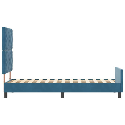 Letto a molle con testiera Blu Scuro 80 x 200 cm Velluto | homemem39