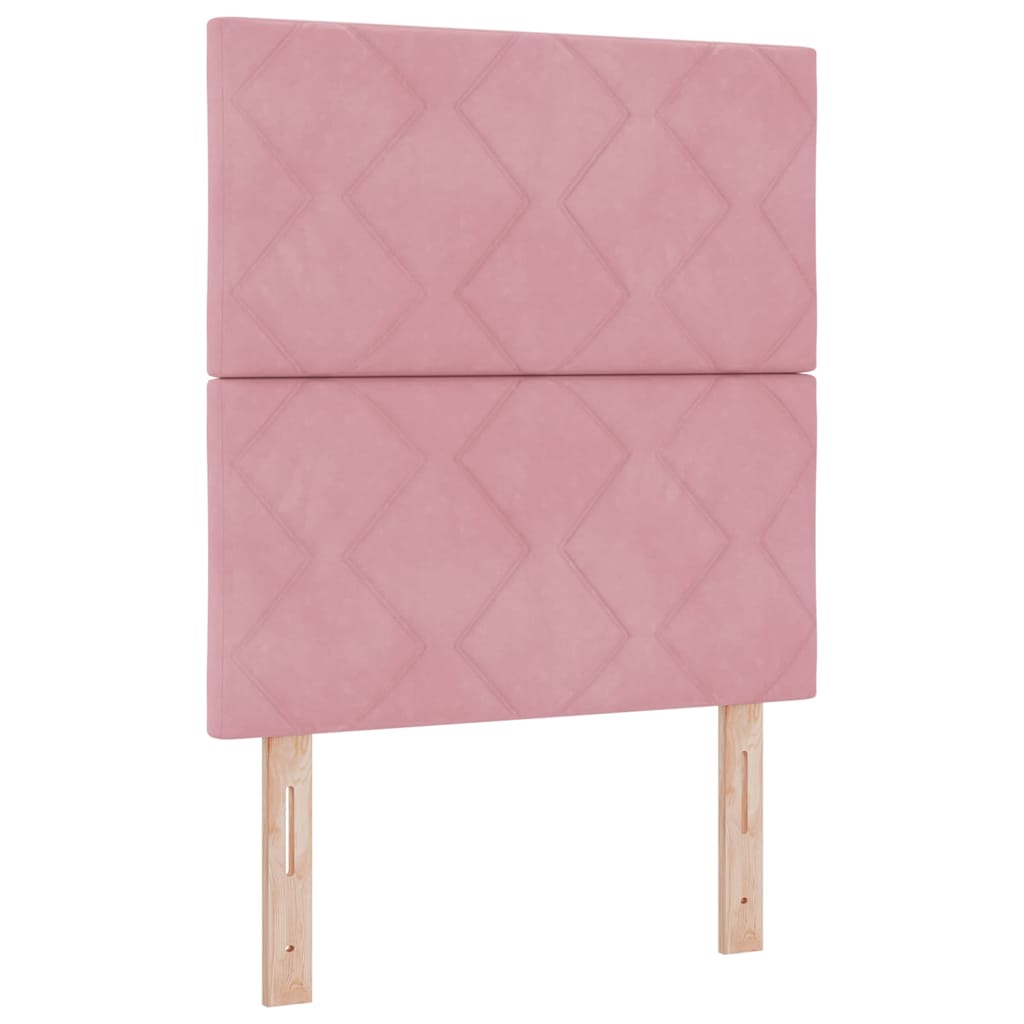 Struttura del letto con testiera Rosa 80 x 200 cm Velluto