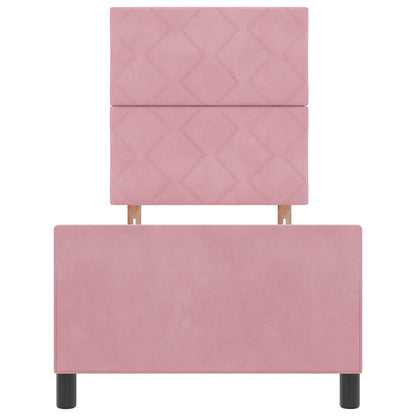Struttura del letto con testiera Rosa 80 x 200 cm Velluto
