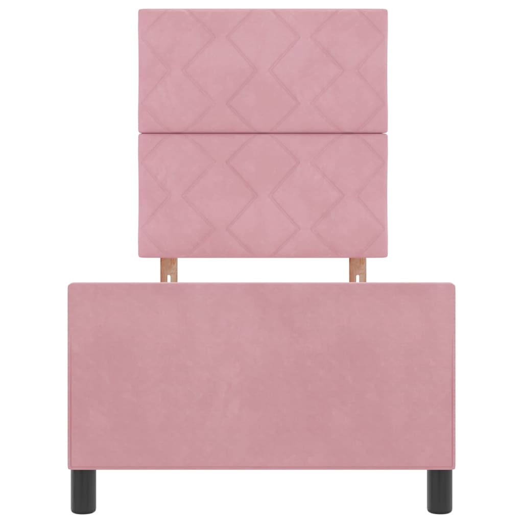 Struttura del letto con testiera Rosa 80 x 200 cm Velluto - homemem39