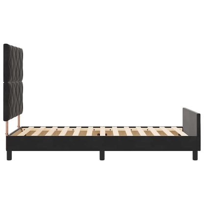 Letto a molle con testiera Nero 90 x 190 cm Velluto