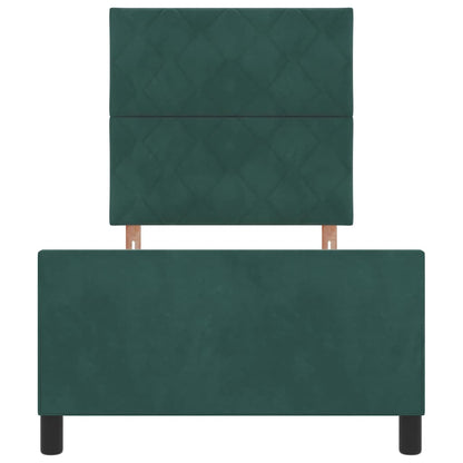 Letto a molle con testiera Verde Scuro 90 x 200 cm Velluto | homemem39