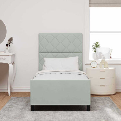 Struttura del letto Grigio chiaro 100 x 200 cm Velluto - homemem39