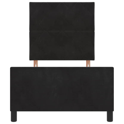 Struttura del letto con testiera Nero 100 x 200 cm Velluto - homemem39