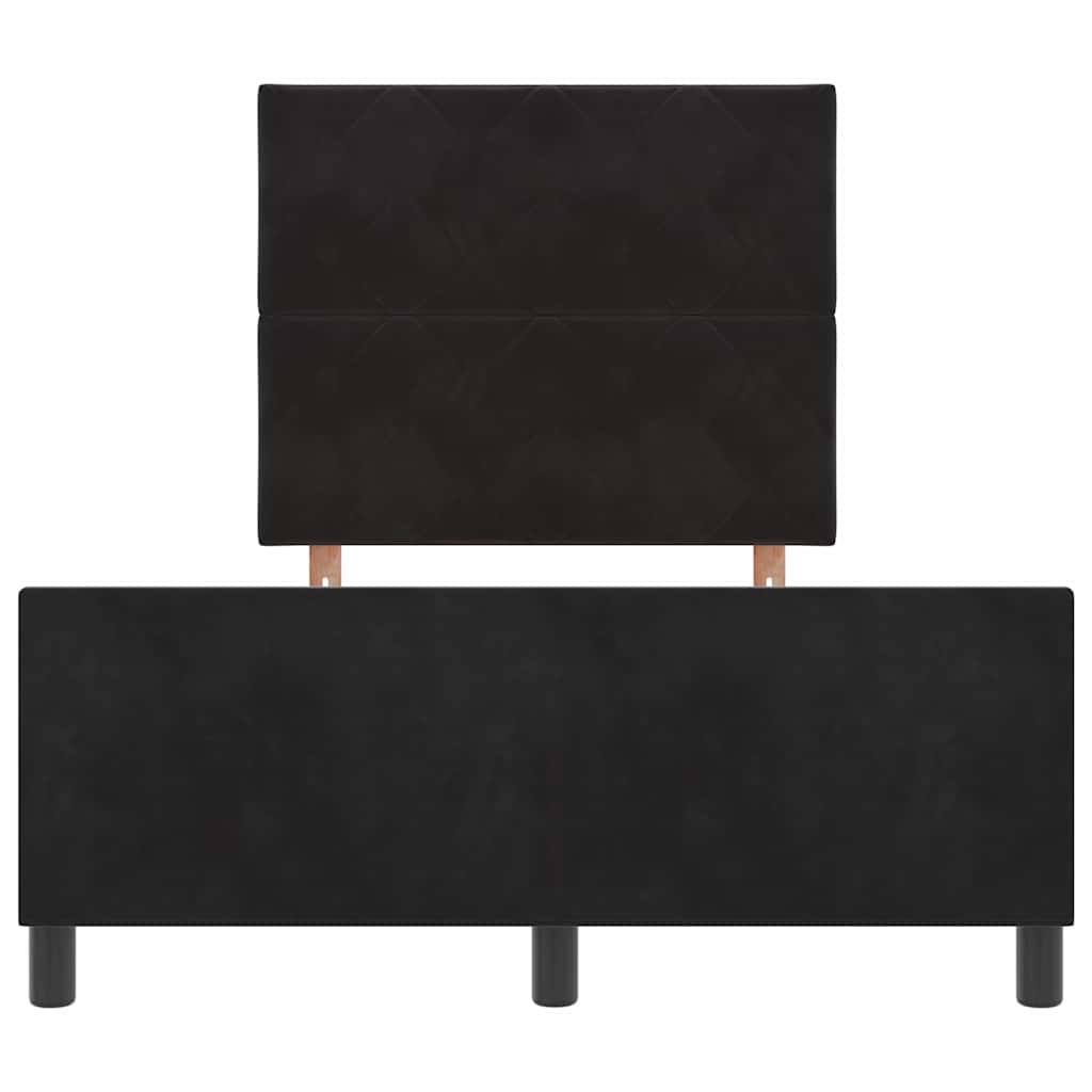 Struttura del letto con testiera Nero 120 x 190 cm Velluto - homemem39
