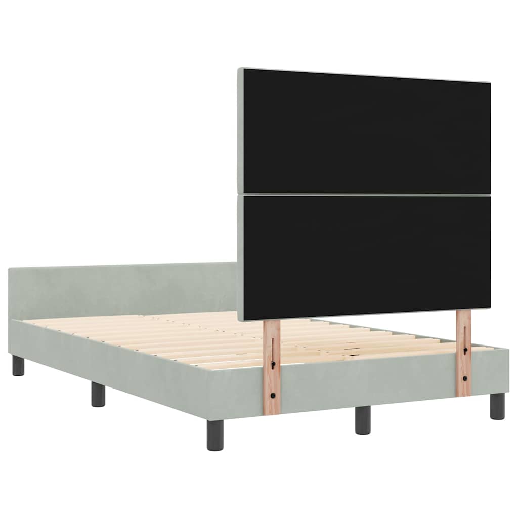 Struttura del letto Grigio chiaro 120 x 200 cm Velluto - homemem39