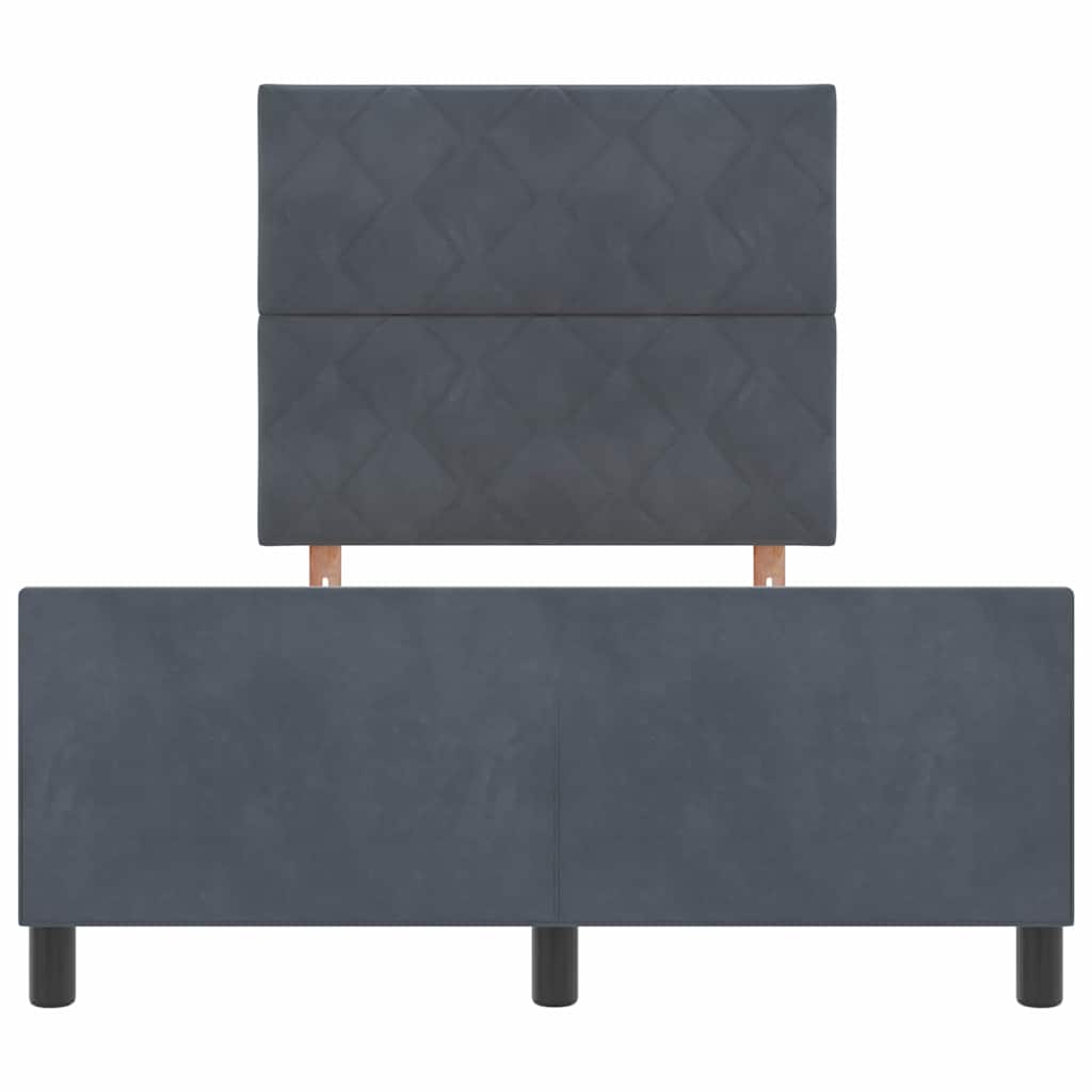 Struttura del letto Grigio scuro 120 x 200 cm Velluto - homemem39