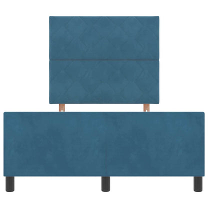 Struttura del letto con testiera Blu scuro 120 x 200 cm Velluto