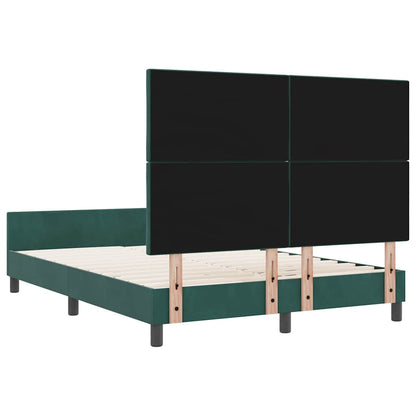 Struttura del letto Verde scuro 140 x 200 cm Velluto