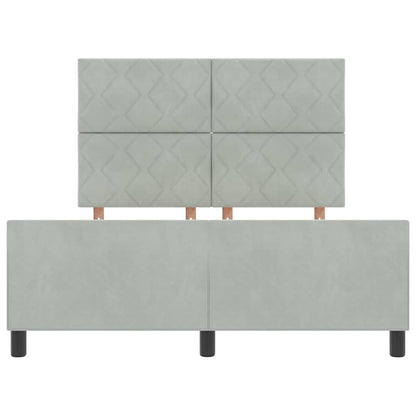 Struttura del letto Grigio chiaro 160 x 200 cm Velluto - homemem39