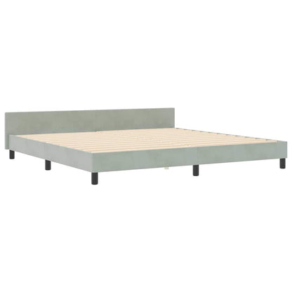 Struttura del letto Grigio chiaro 200 x 200 cm Velluto