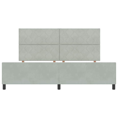 Struttura del letto Grigio chiaro 200 x 200 cm Velluto - homemem39