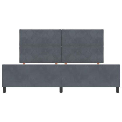 Struttura del letto Grigio scuro 200 x 200 cm Velluto - homemem39