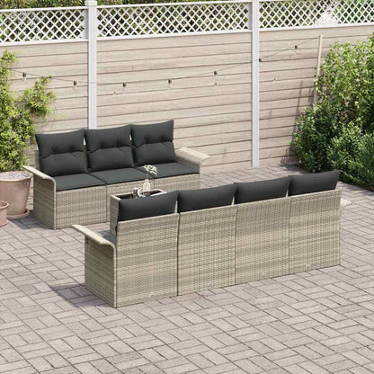 Set Divano da Giardino 8 pcs Grigio chiaro e grigio scuro | homemem39