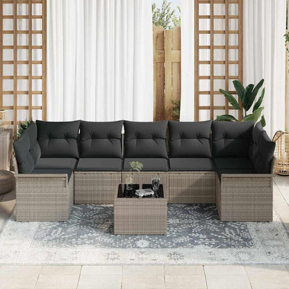 Set Divano da Giardino 8 pcs Grigio chiaro e grigio scuro | homemem39