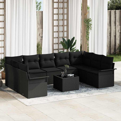 Set Divano da Giardino 10 pcs Beige polyrattan | homemem39