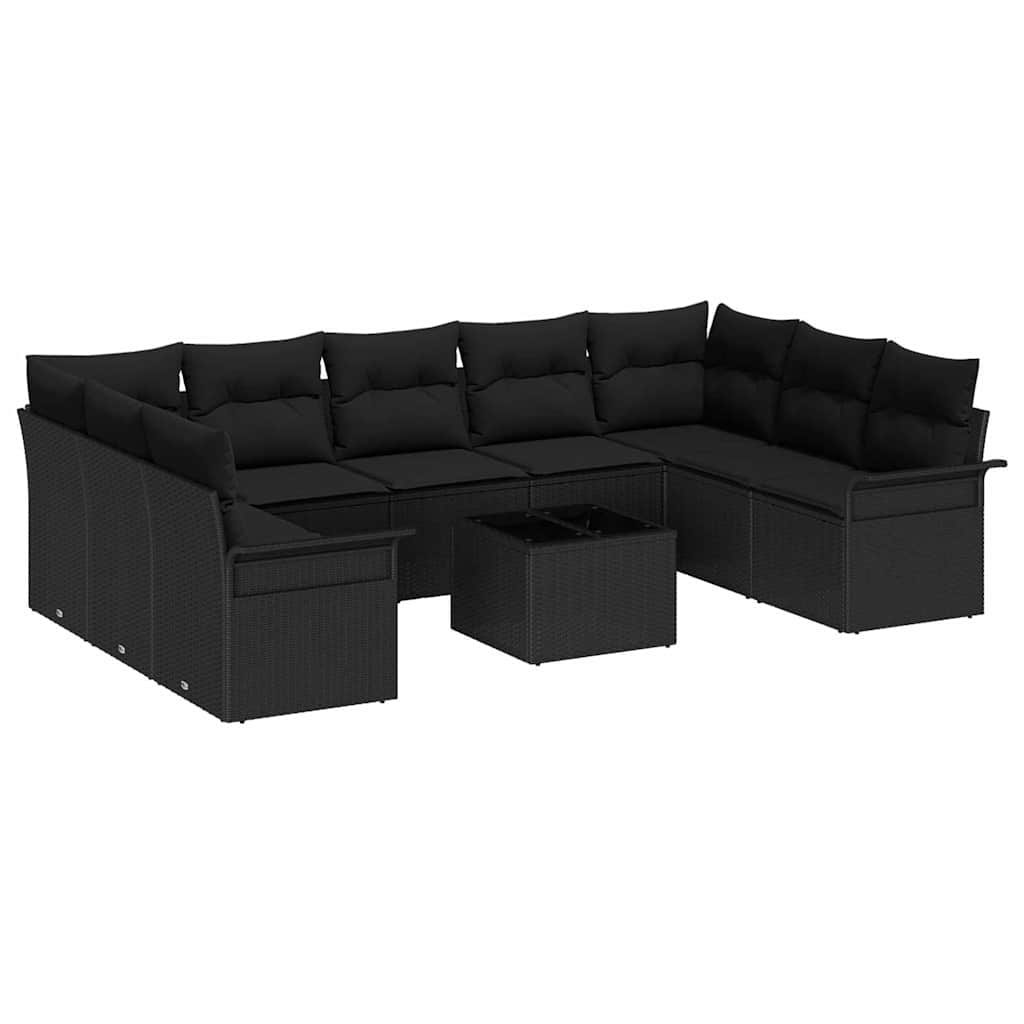 Set Divano da Giardino 10 pcs Beige polyrattan | homemem39