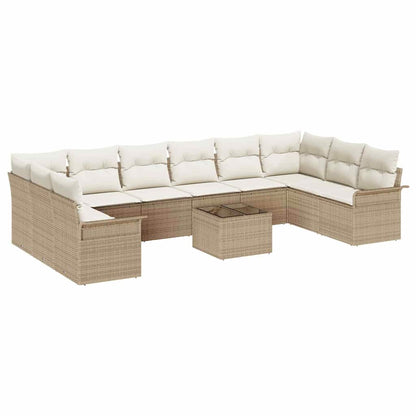 Set Divano da Giardino 11 pcs Marrone polyrattan | homemem39