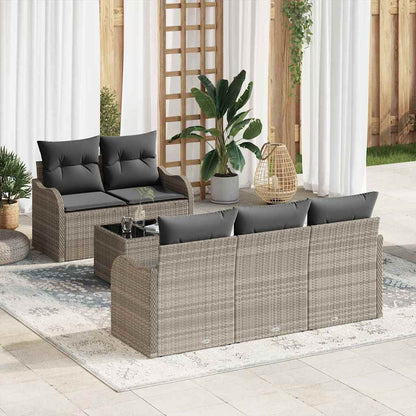 Set Divano da Giardino 6 pcs Grigio chiaro e grigio scuro | homemem39