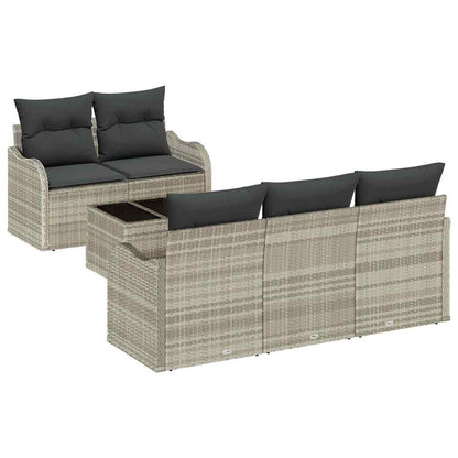 Set Divano da Giardino 6 pcs Grigio chiaro e grigio scuro | homemem39