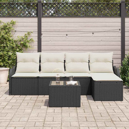 Set Divano da Giardino 6 pcs Marrone polyrattan | homemem39