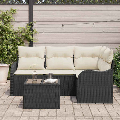 Set Divano da Giardino 5 pcs Marrone polyrattan | homemem39