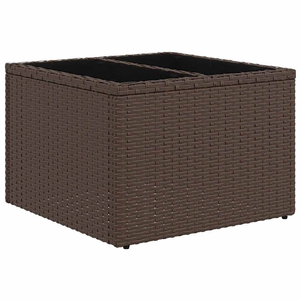 Set Divano da Giardino 7 pz 6-Numero di posti Beige e Rosso