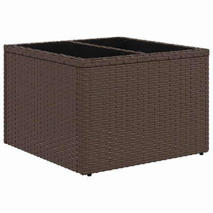 Set Divano da Giardino 8 pz 7-Numero di posti Beige e Rosso