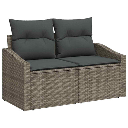 Set di divani con cuscino 8 pcs Grigio polyrattan | homemem39